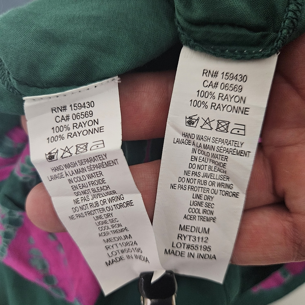 Elan Sand Dollar‎ Button Down Shirt & Shorts in pink/green Sz. M Nwt - Picture 11 of 12